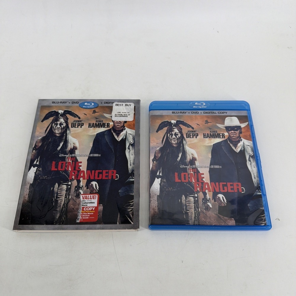 The Lone Ranger (Blu-ray, DVD, 2013) Johnny Depp Walt Disney LK Slipcover